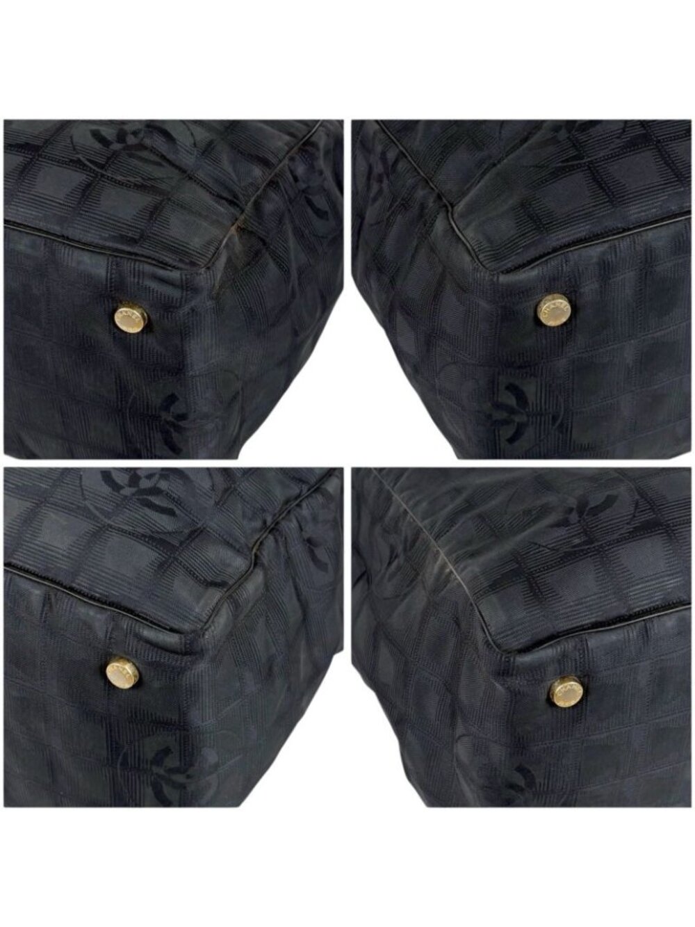 ★SOLD★ Chanel New Travel Line Tote Black Nylon Jacquard - Picture 6 of 13